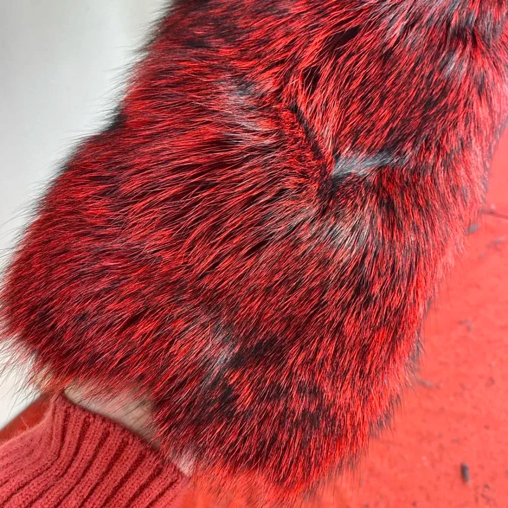 Real Fox Fur Long Coats