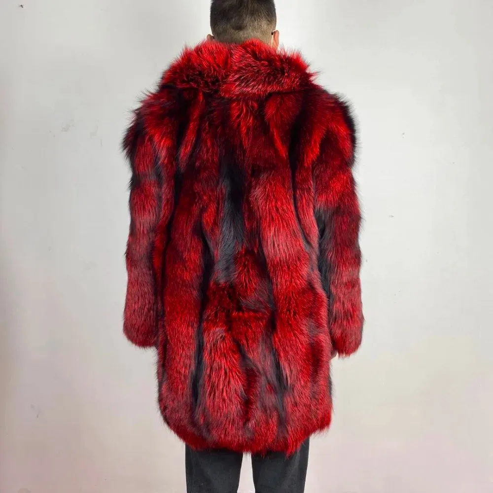 Real Fox Fur Long Coats