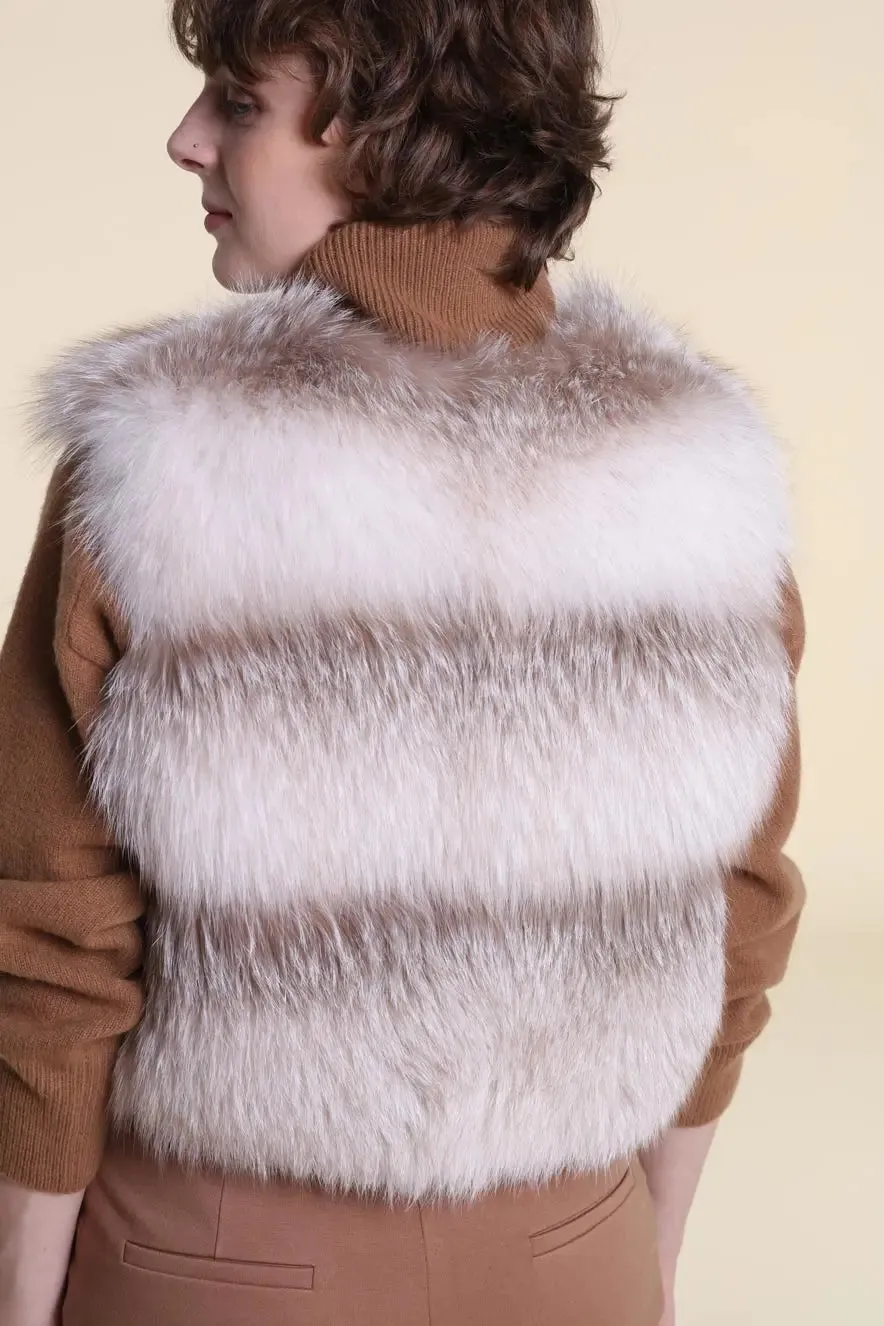 Real fox fur vest