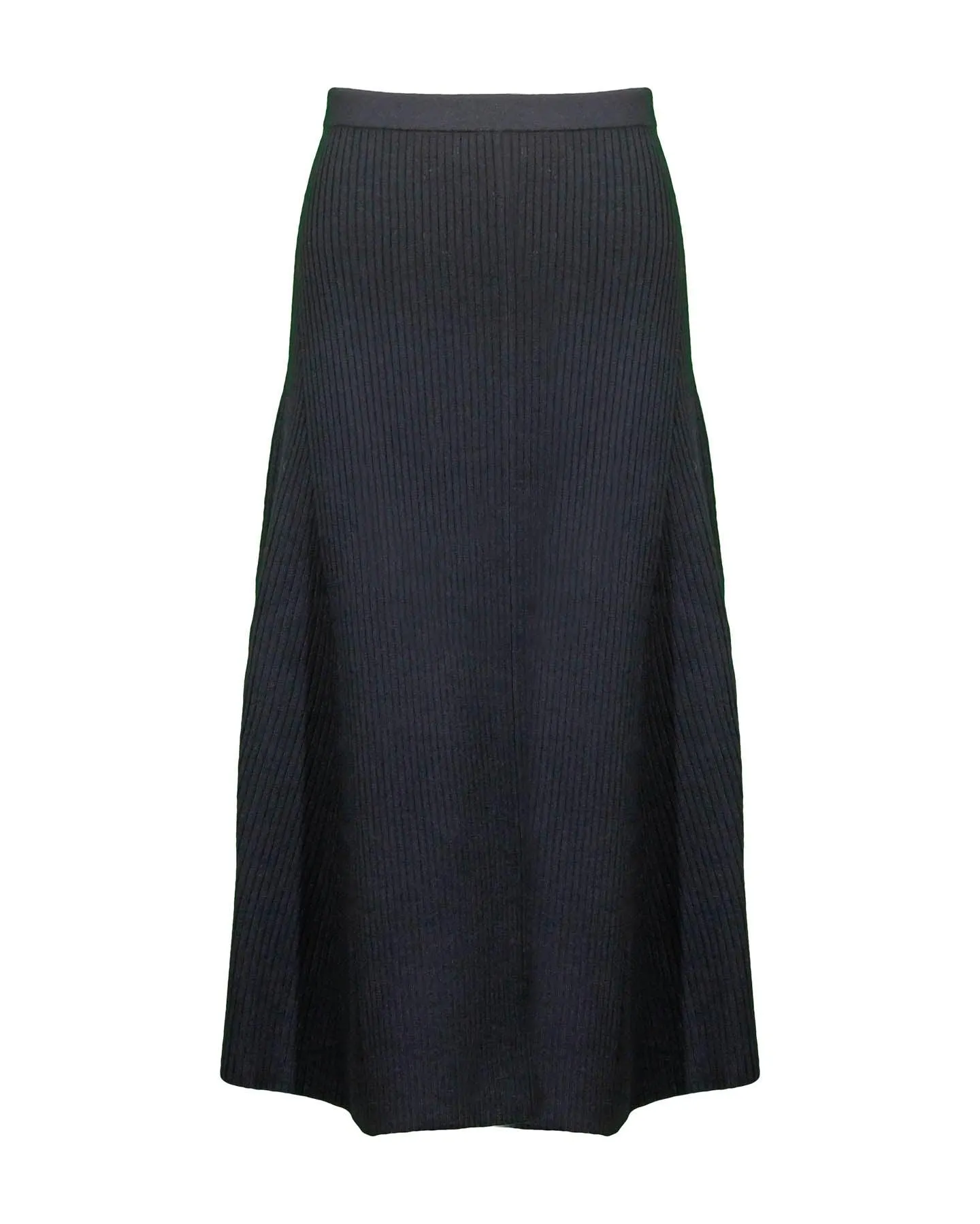 Ribbed Wool Blend Skirt