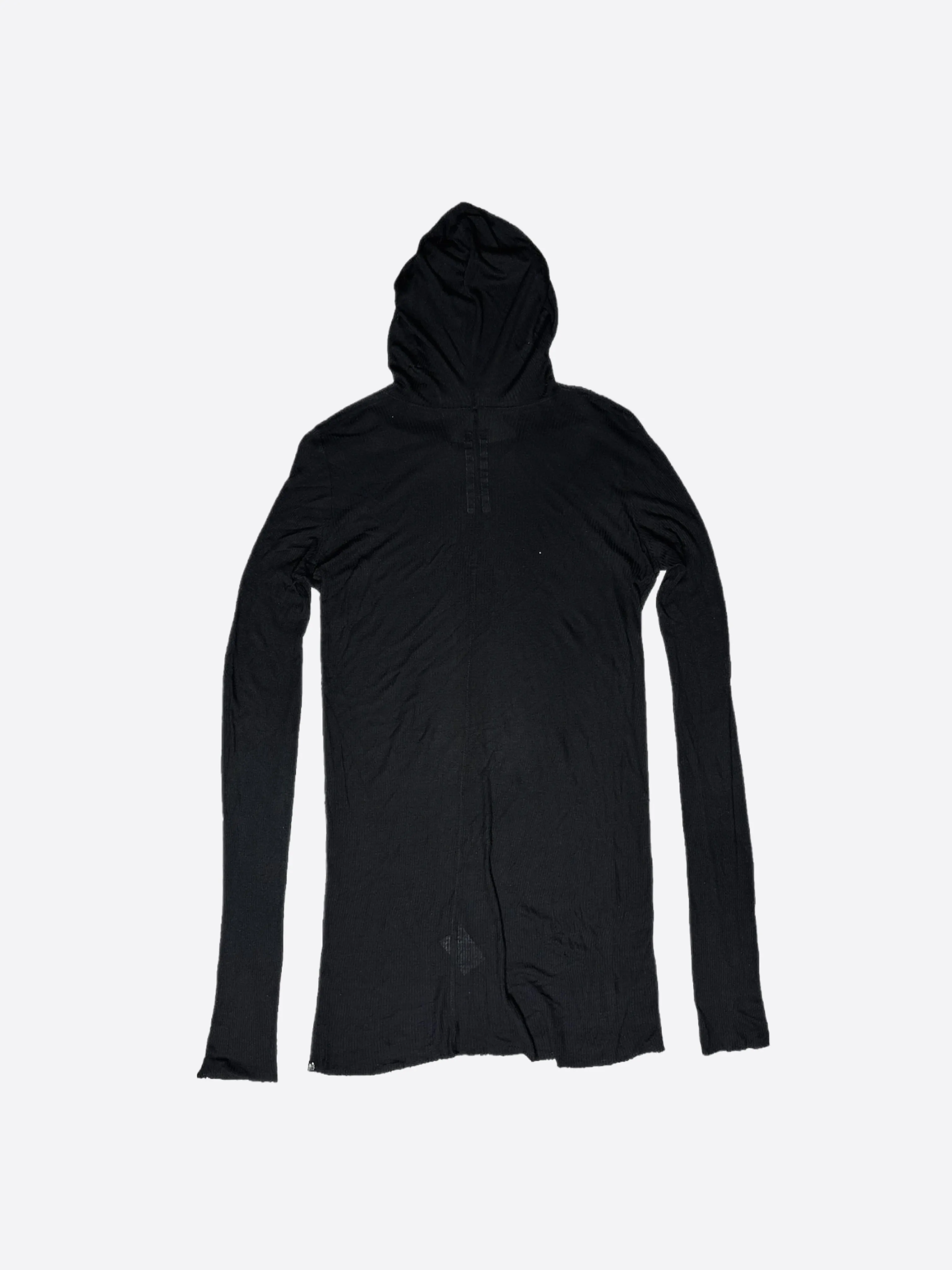 RICK OWENS SS12 NASKA LONG HOODED SWEATER