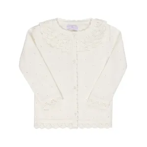 Ruffled Cardigan ~ Off White