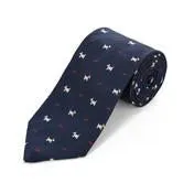 Scottie Dog & Bone Silk Tie