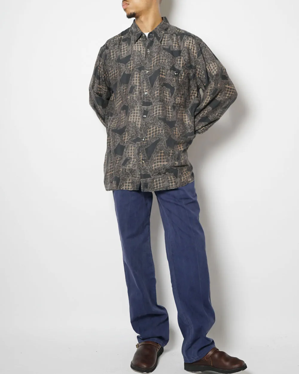 Silk Shirts Long Sleeve Patterned / J