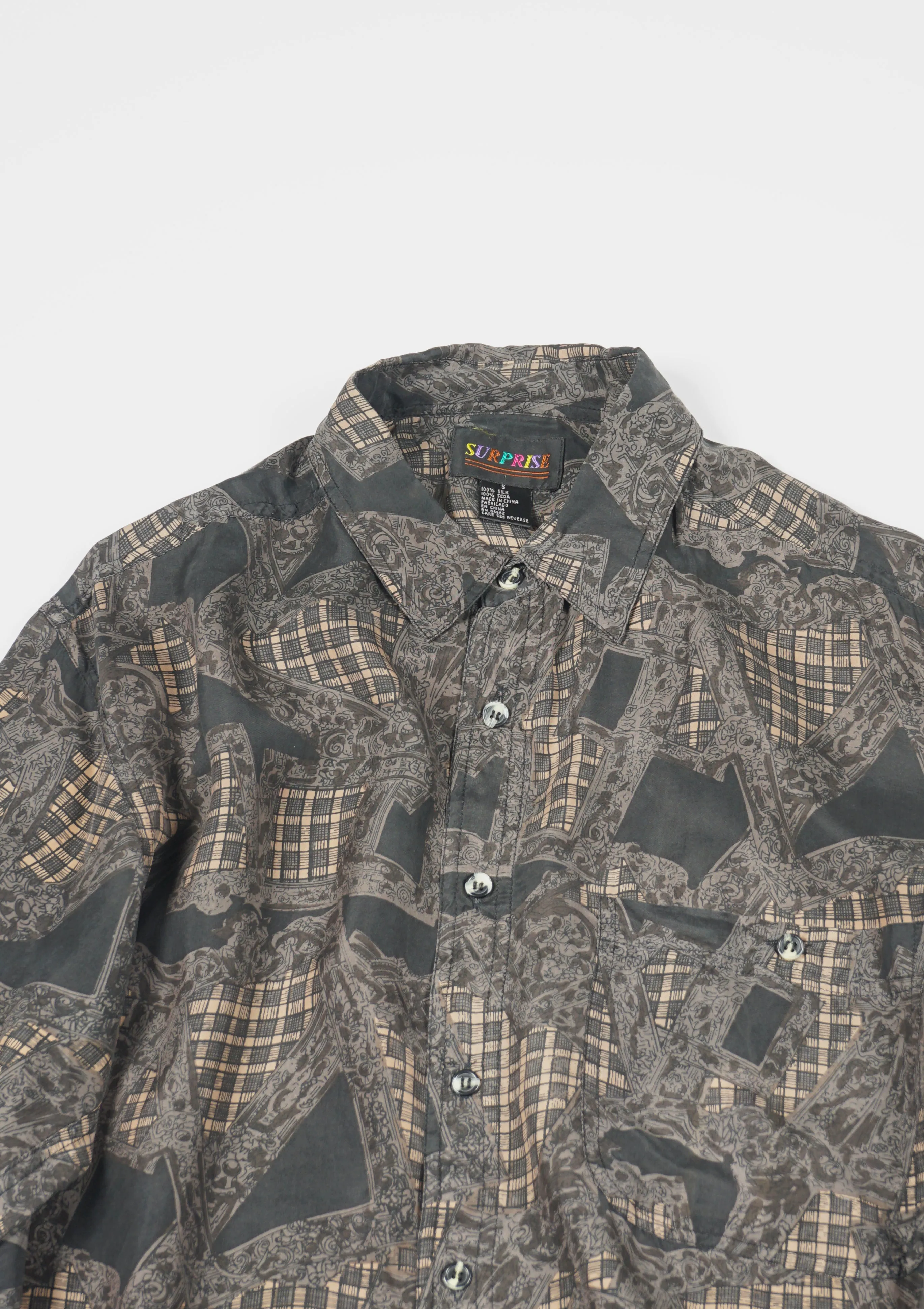 Silk Shirts Long Sleeve Patterned / J