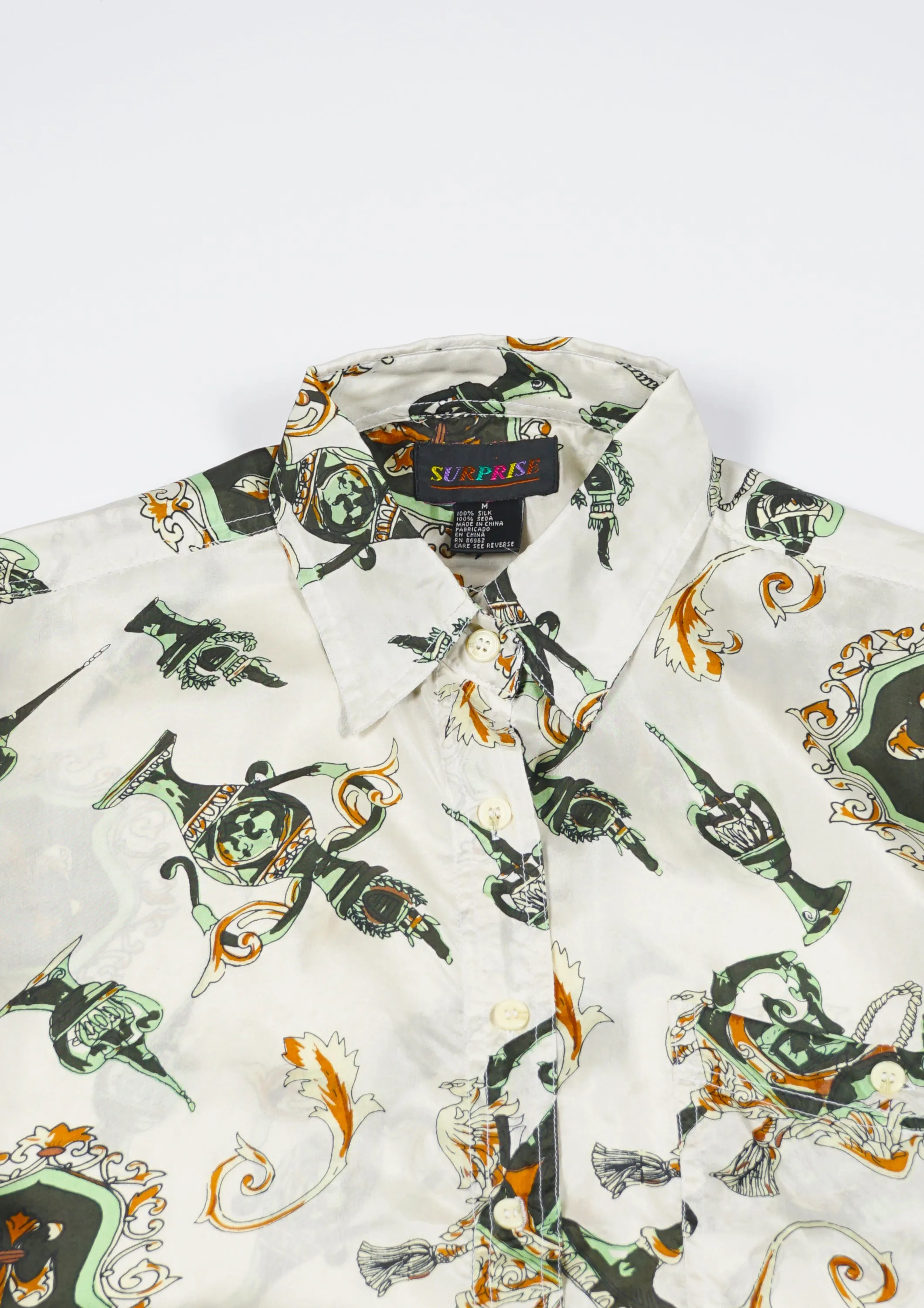 Silk shirts Short Sleeve Patterned / F