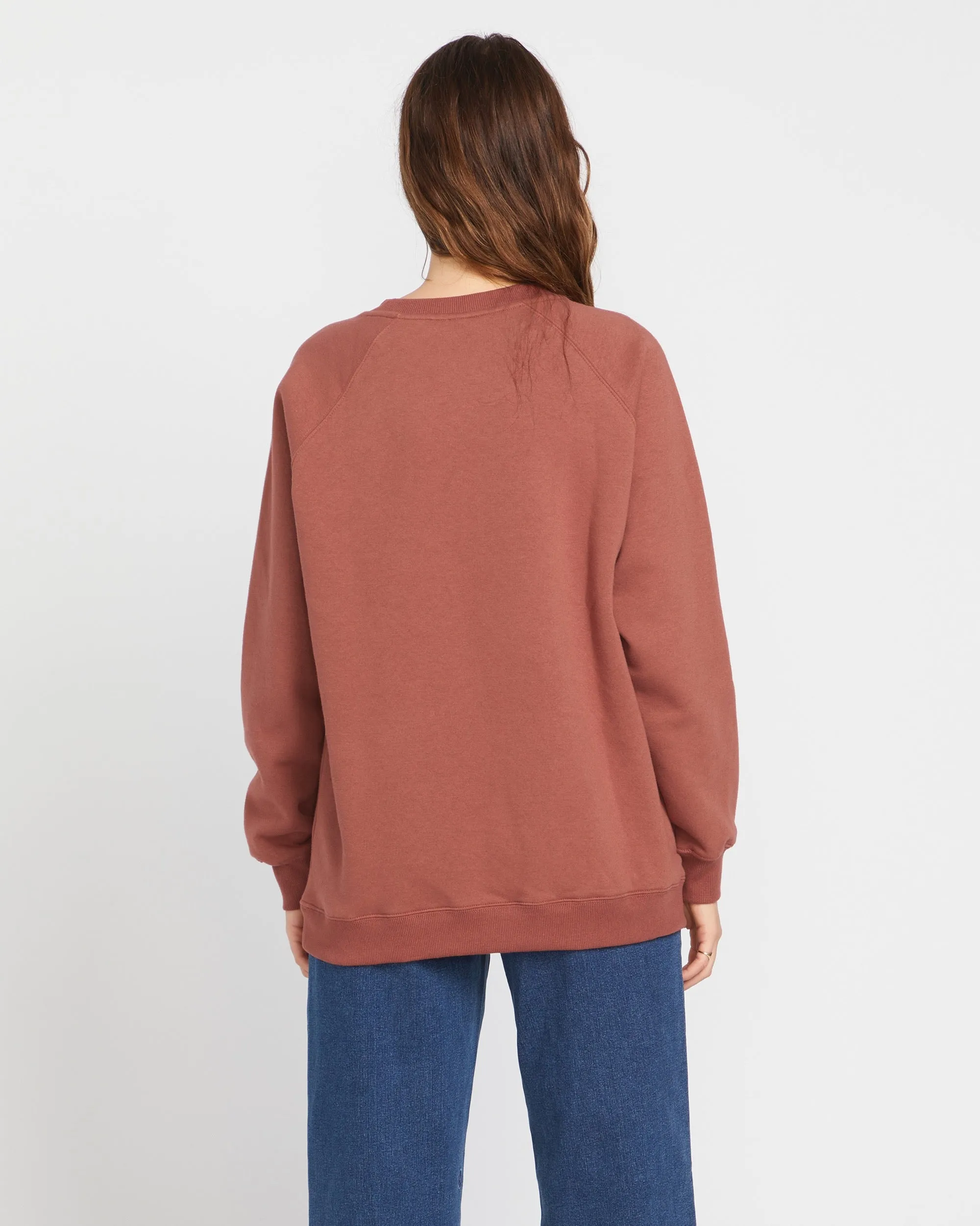 Stone Magic Boyfriend Crew Sweatshirt - Chestnut Brown