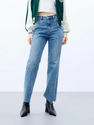 Straight Leg Ankle Jeans