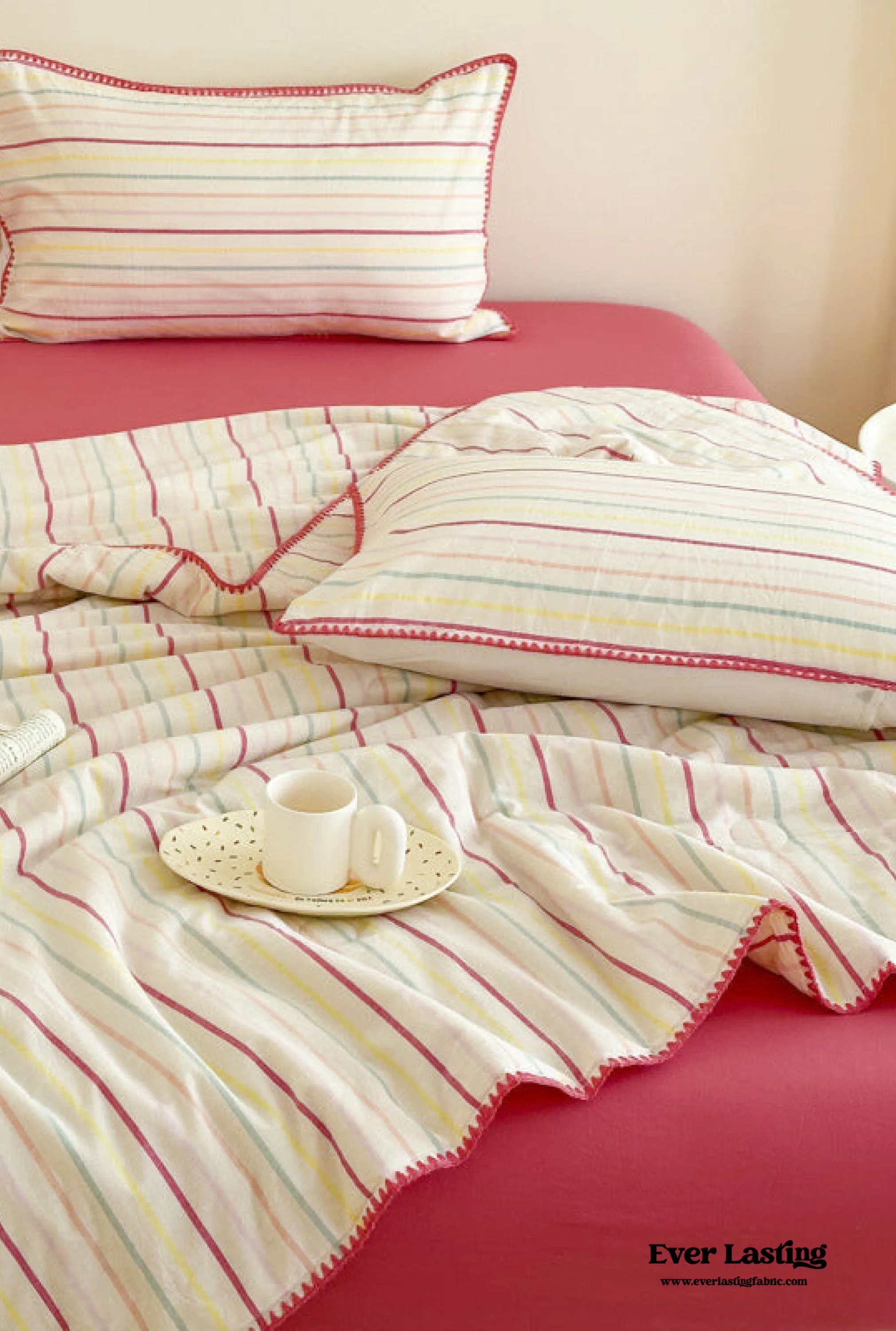 Striped Breathable Blanket Set / Thin Mix