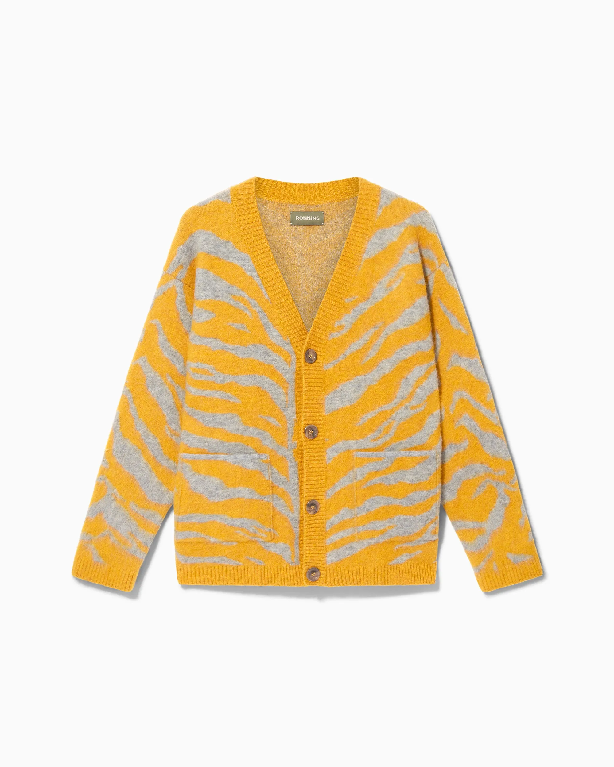 Tiger Knit Cardigan - Yellow