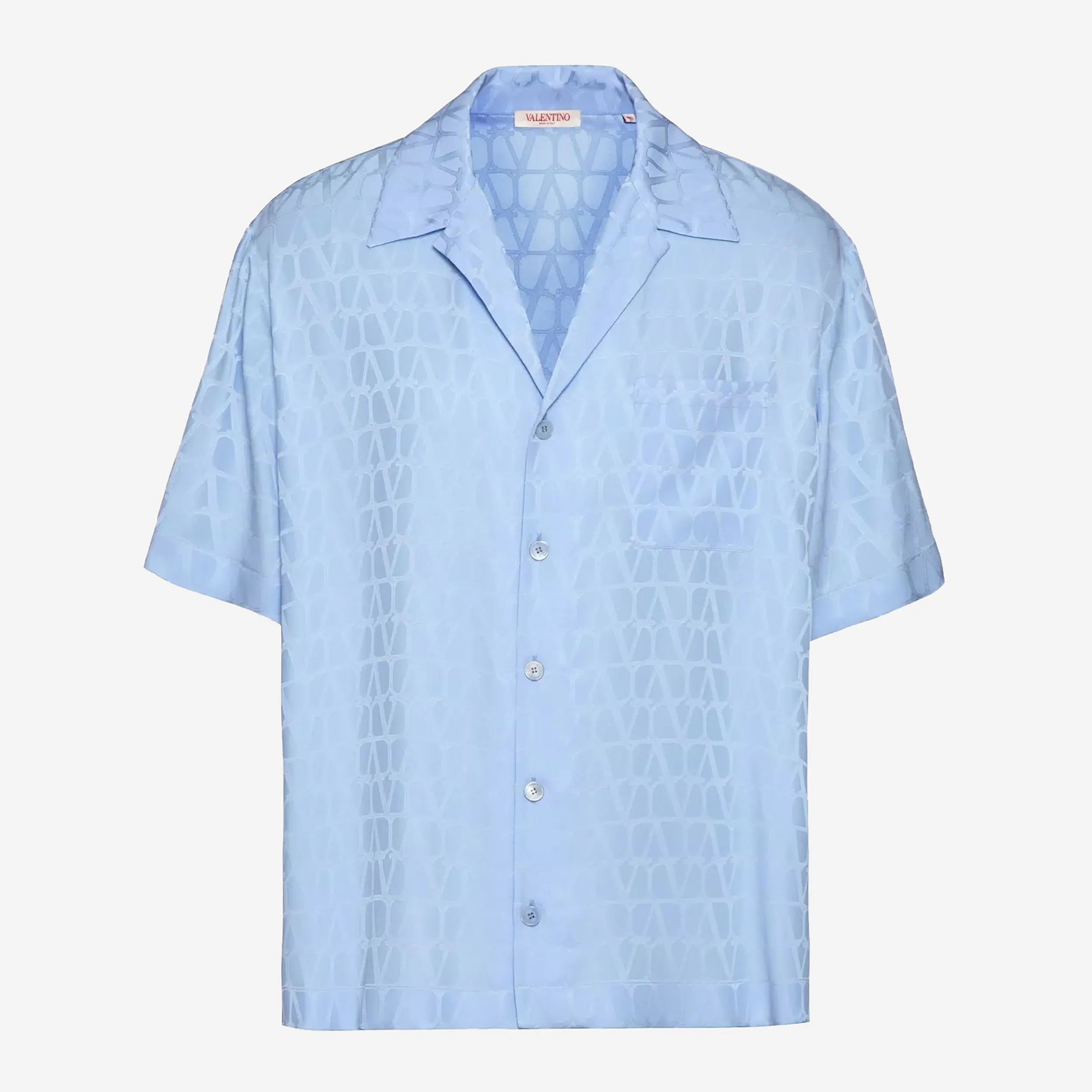 Valentino Garavan Toile Iconographe Pattern Silk Bowling Shirt