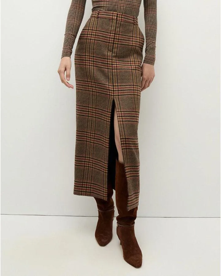 Veronica Beard Maxine Plaid Maxi Skirt