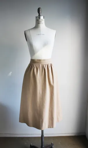 Vintage 1970s Camel Wool Blend Skirt