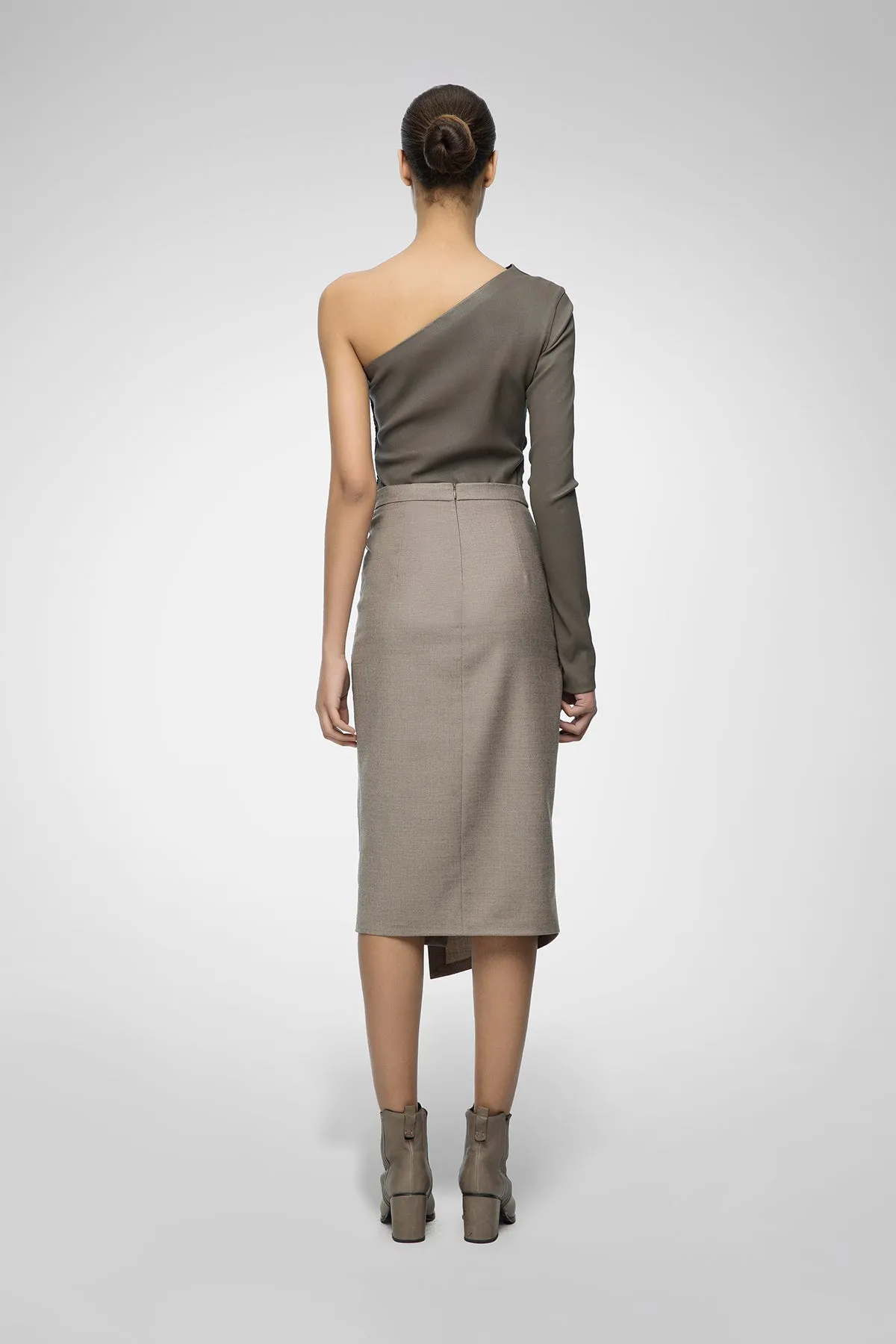 Yona - Beige Wool Skirt